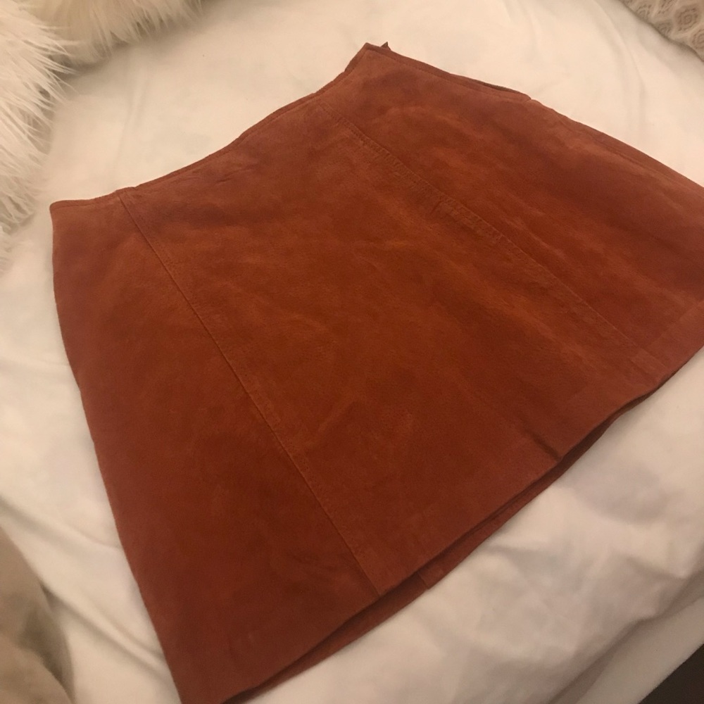 Suede skirt